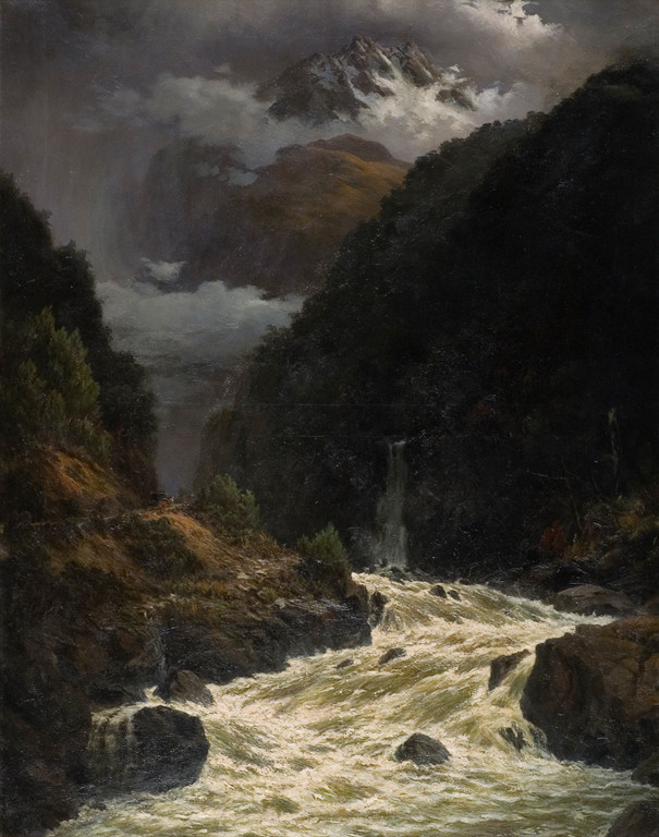 Flood in Otira Gorge by John Gibb