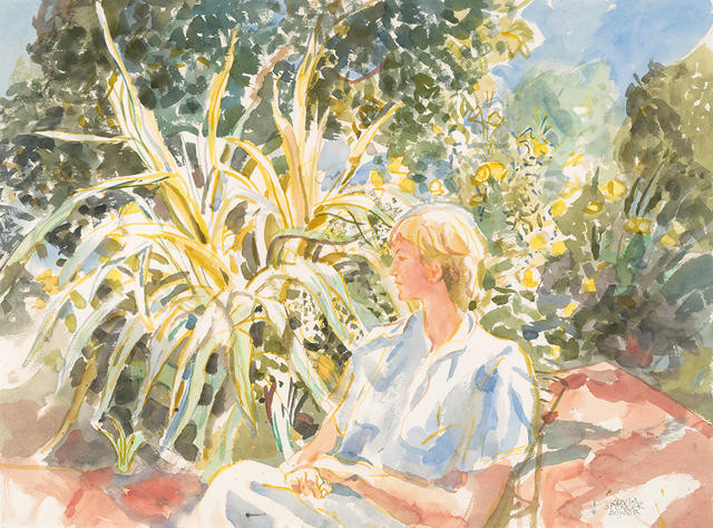 Girl in a garden